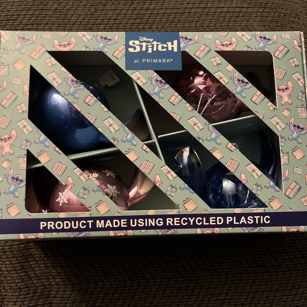 Disney 4 pack stitch ornaments brand new